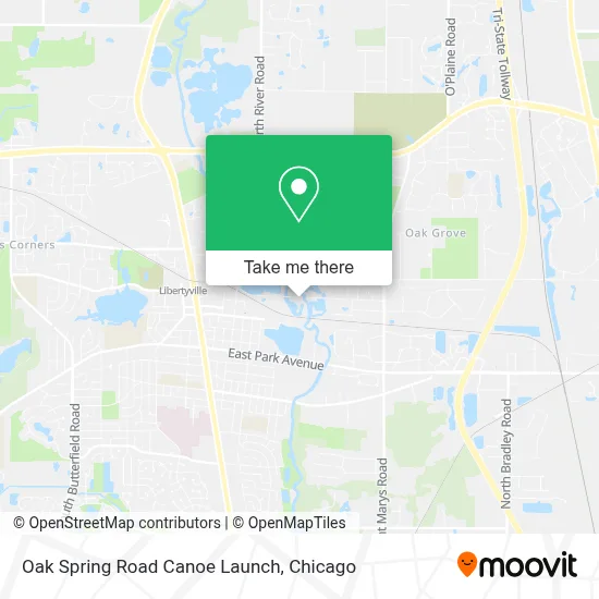 Oak Spring Road Canoe Launch map