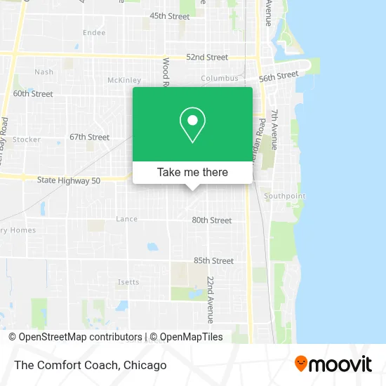 The Comfort Coach map