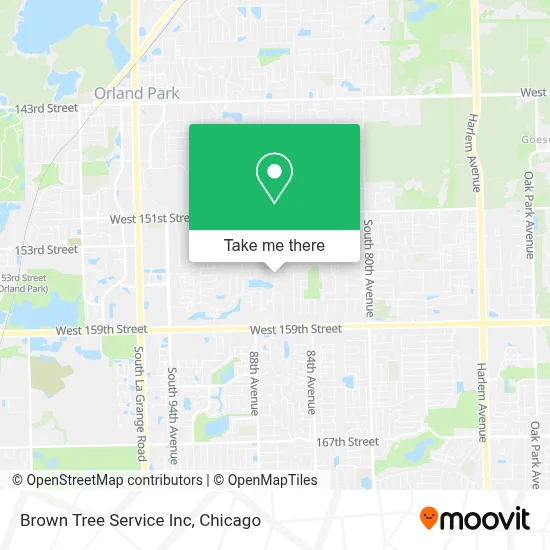 Brown Tree Service Inc map