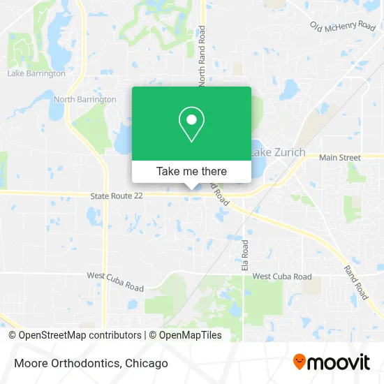 Moore Orthodontics map