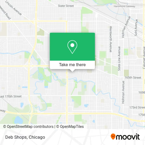 Deb Shops map
