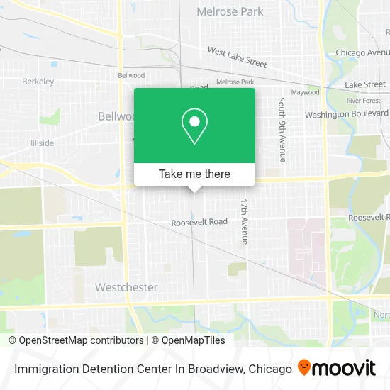 Immigration Detention Center In Broadview map