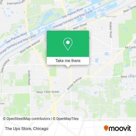 The Ups Store map