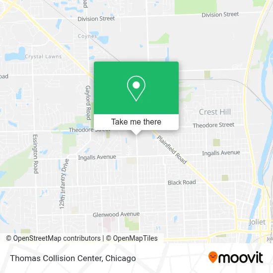 Thomas Collision Center map