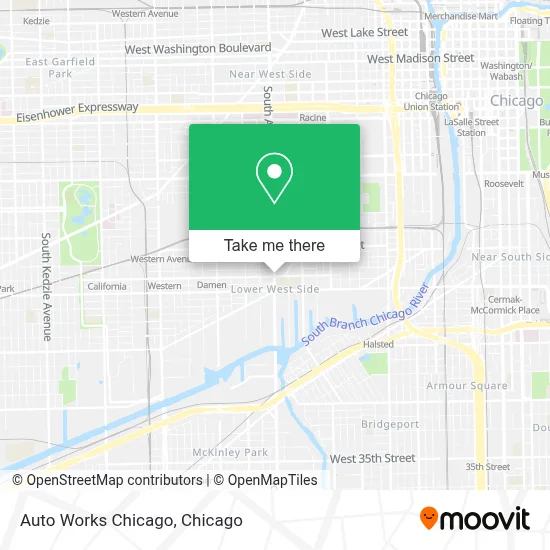 Auto Works Chicago map