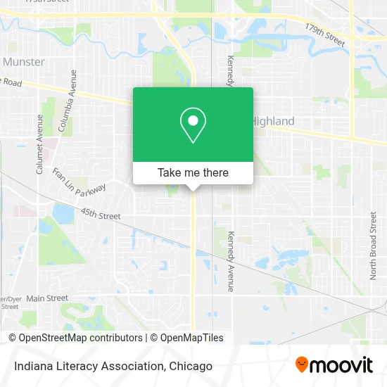 Indiana Literacy Association map