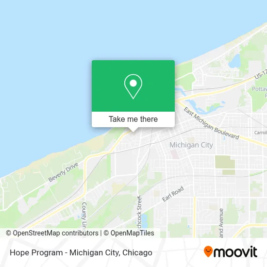 Hope Program - Michigan City map