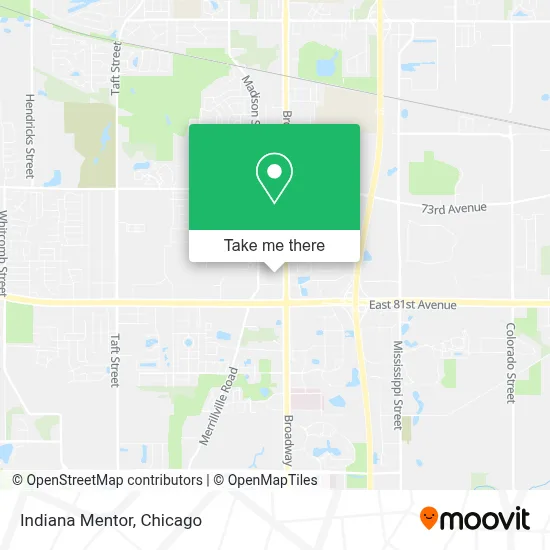 Indiana Mentor map
