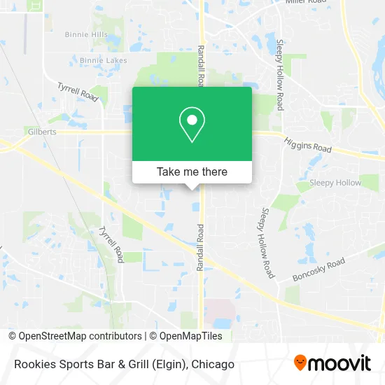 Rookies Sports Bar & Grill (Elgin) map