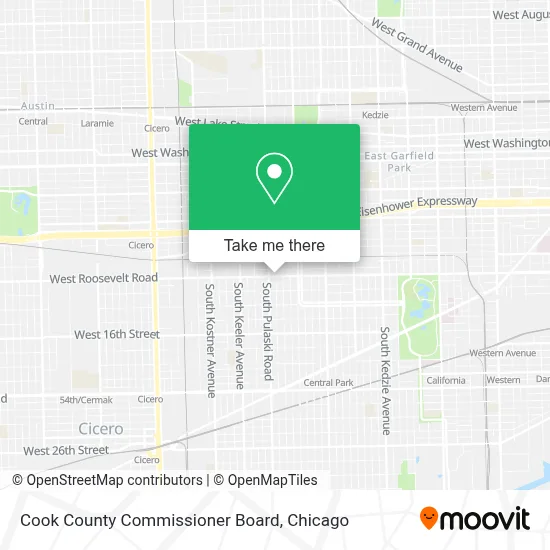 Cook County Commissioner Board map