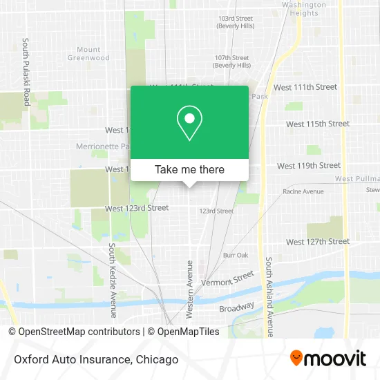 Oxford Auto Insurance map