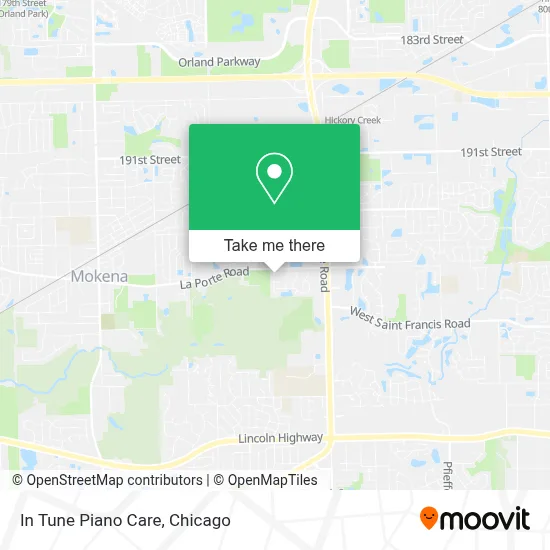 In Tune Piano Care map