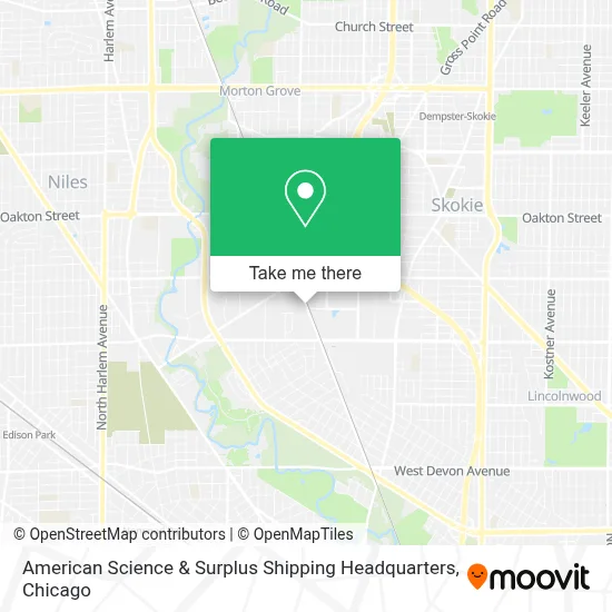 American Science & Surplus Shipping Headquarters map