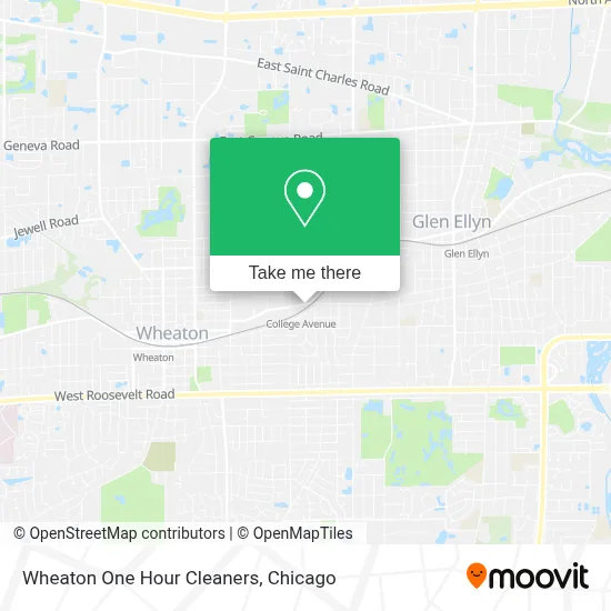 Wheaton One Hour Cleaners map