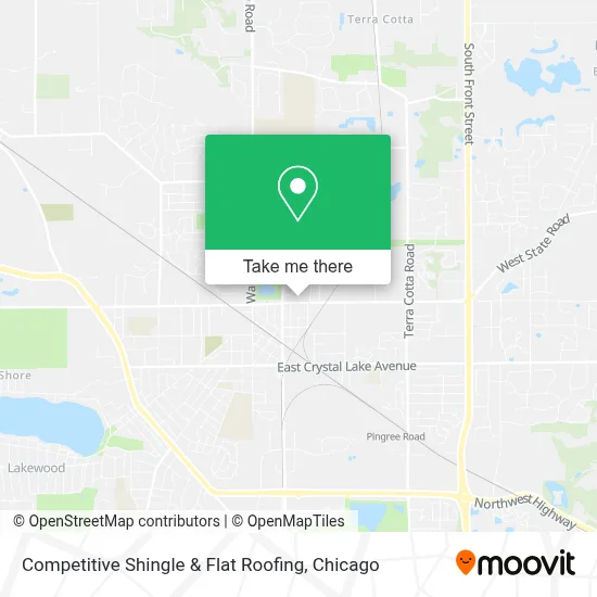 Competitive Shingle & Flat Roofing map