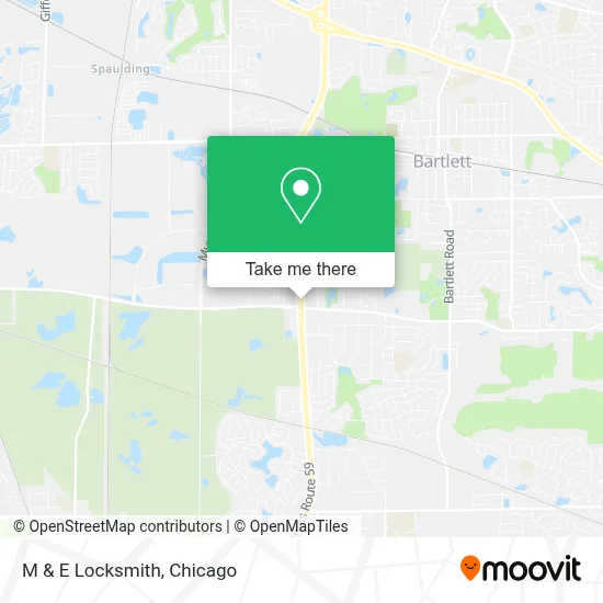 M & E Locksmith map