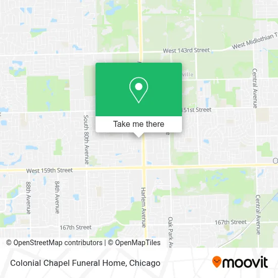 Colonial Chapel Funeral Home map