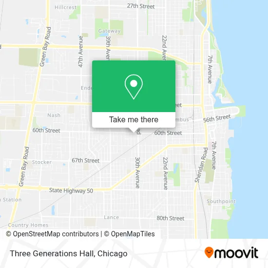 Three Generations Hall map