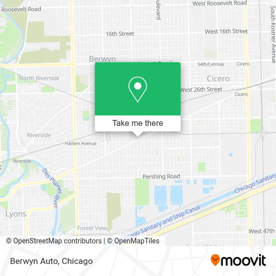 Berwyn Auto map