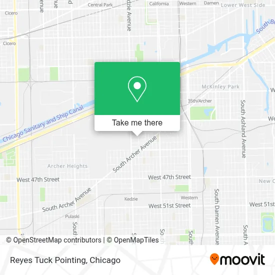 Reyes Tuck Pointing map