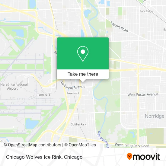 Chicago Wolves Ice Rink map