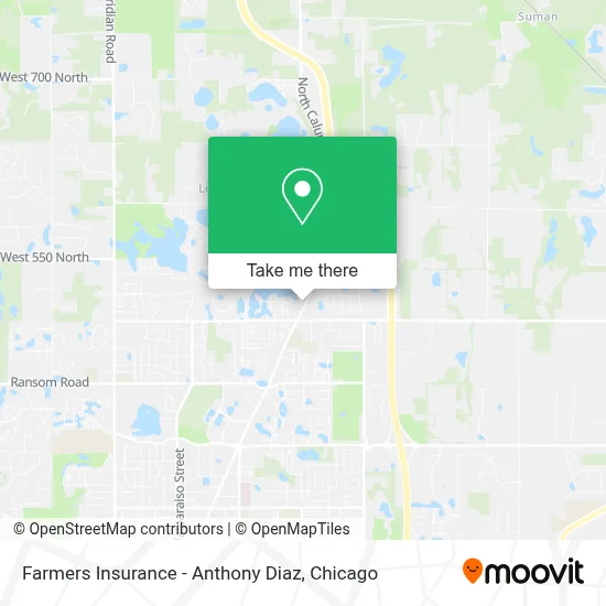 Farmers Insurance - Anthony Diaz map