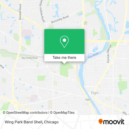 Wing Park Band Shell map