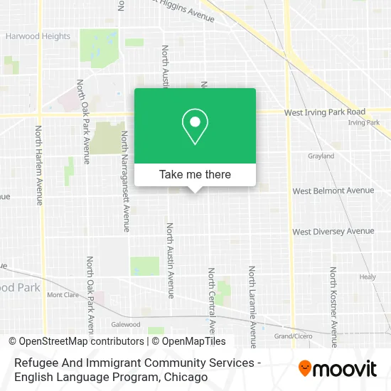 Refugee And Immigrant Community Services - English Language Program map