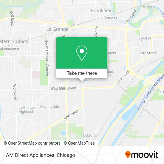 AM Direct Appliances map