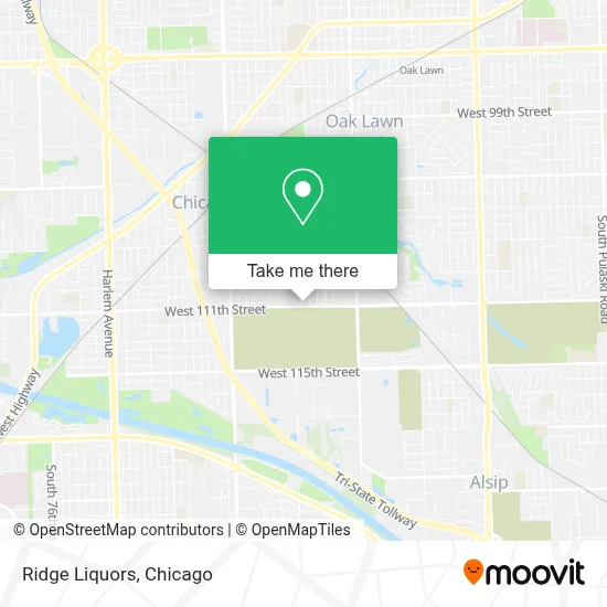 Ridge Liquors map