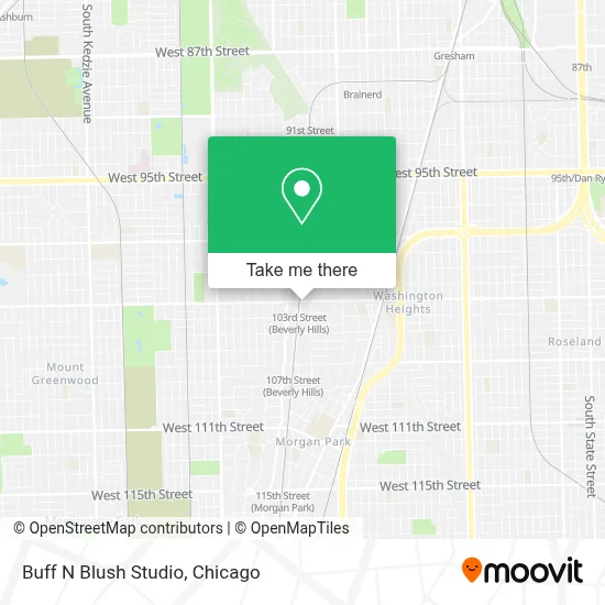 Buff N Blush Studio map