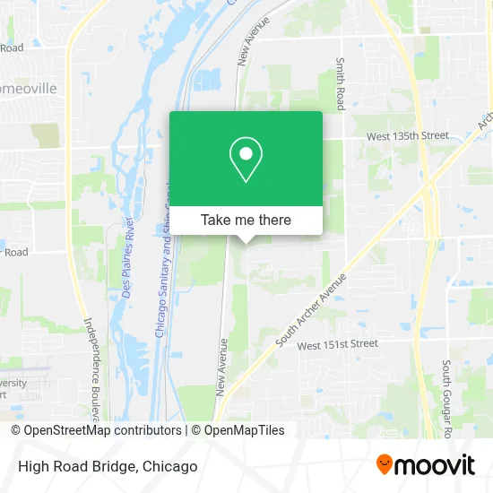 High Road Bridge map