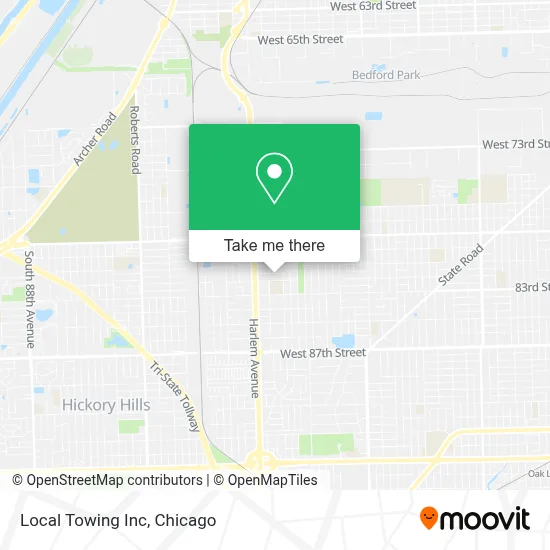 Local Towing Inc map