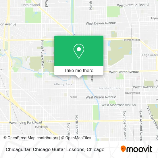 Chicaguitar: Chicago Guitar Lessons map