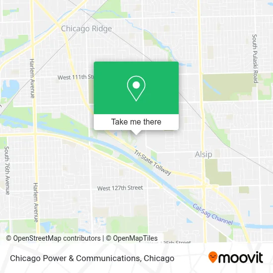 Chicago Power & Communications map