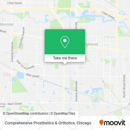 Comprehensive Prosthetics & Orthotics map
