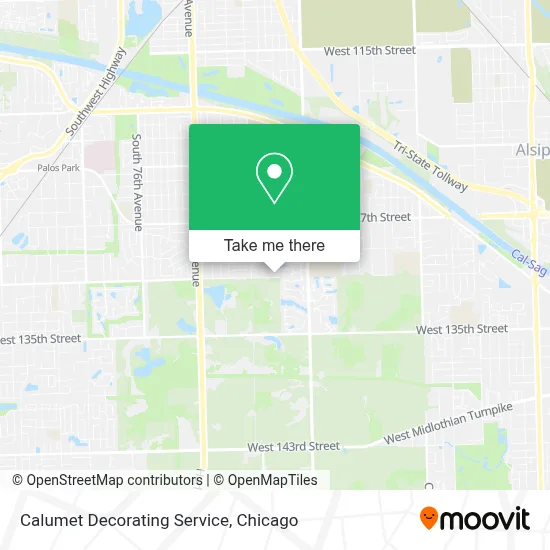 Calumet Decorating Service map