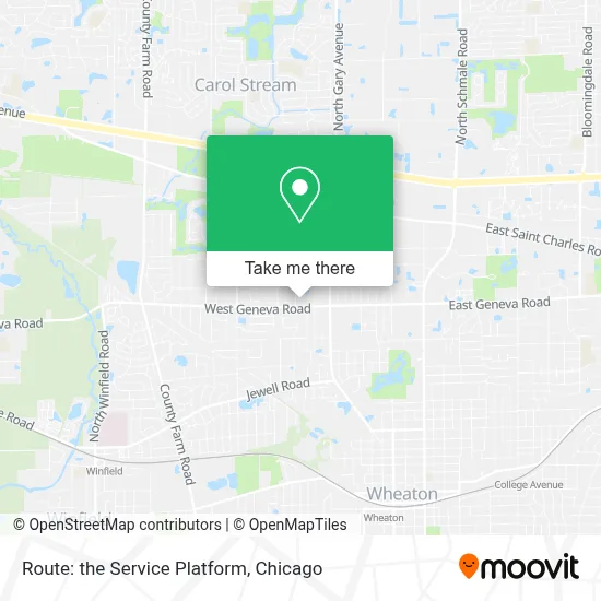 Route: the Service Platform map