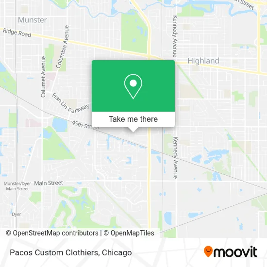 Pacos Custom Clothiers map