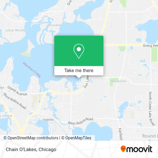 Chain O'Lakes map