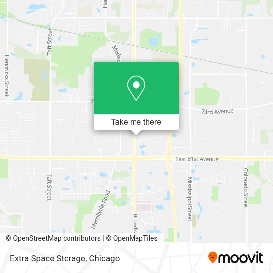 Extra Space Storage map