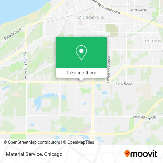Material Service map