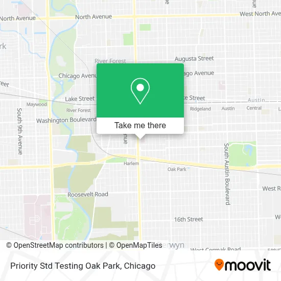 Priority Std Testing Oak Park map