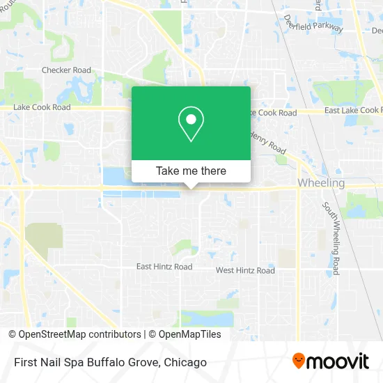 First Nail Spa Buffalo Grove map