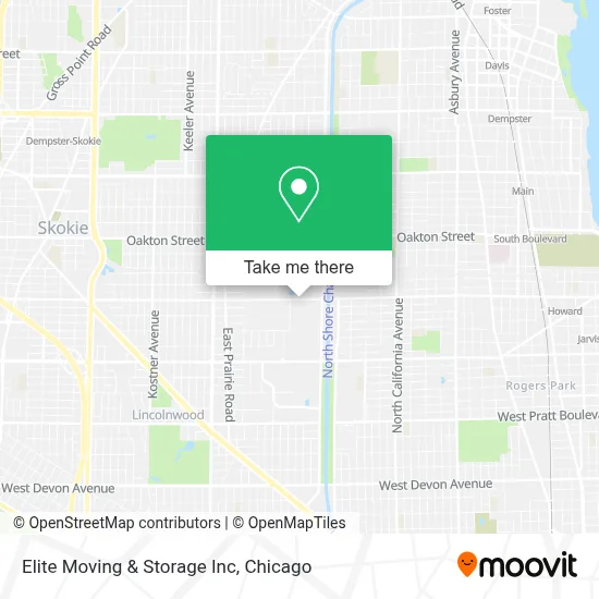 Elite Moving & Storage Inc map