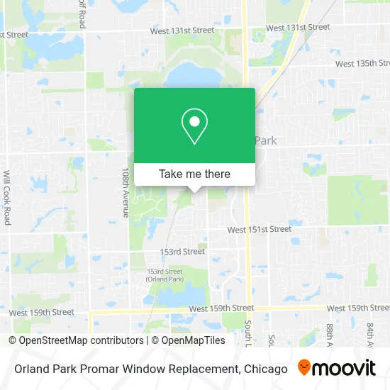 Orland Park Promar Window Replacement map