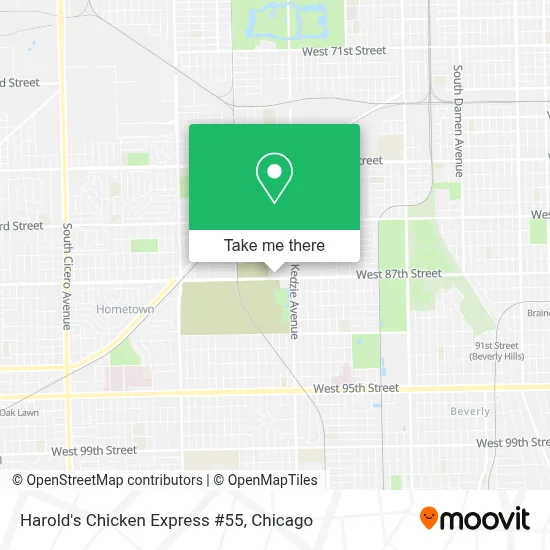 Harold's Chicken Express #55 map