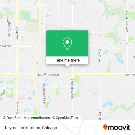 Keyme Locksmiths map