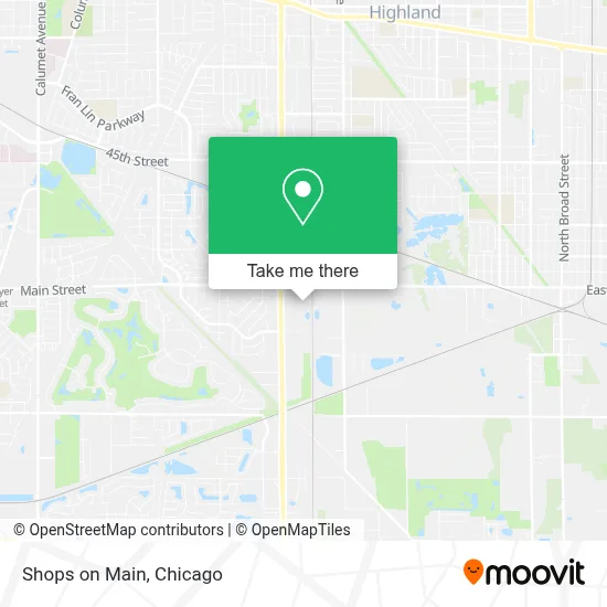 Shops on Main map