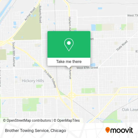 Brother Towing Service map